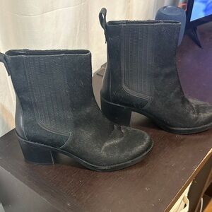 UGG Black Textured Ankle Boots
